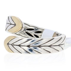 John Hardy Modern Chain Ring, Sterling Silver and 18 Karat Gold Statement Bypass