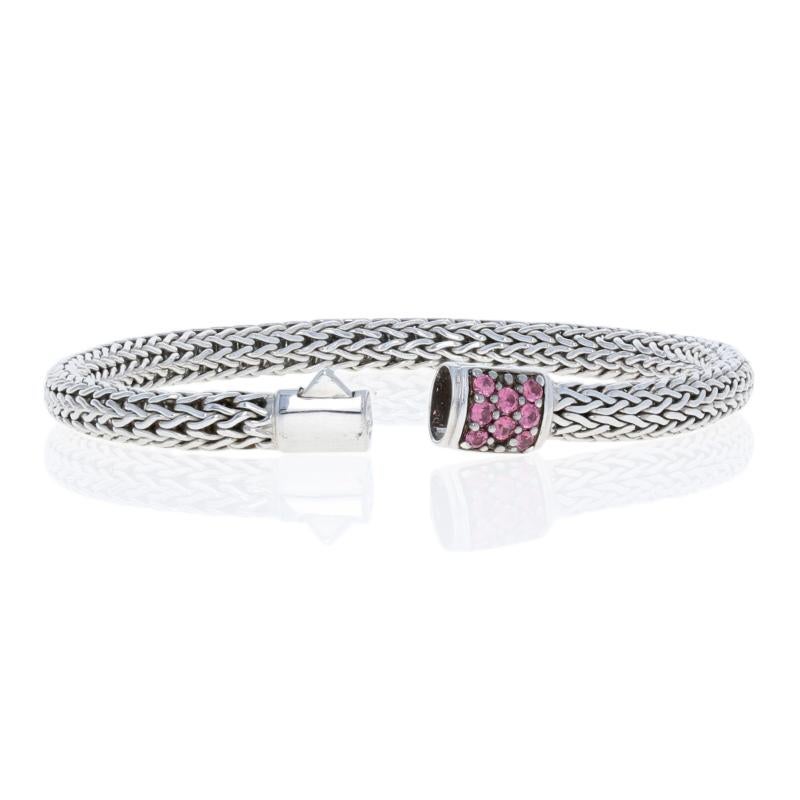 Women's John Hardy Sterling Silver Lava Pink Spinel Bracelet, 925 Classic Chain