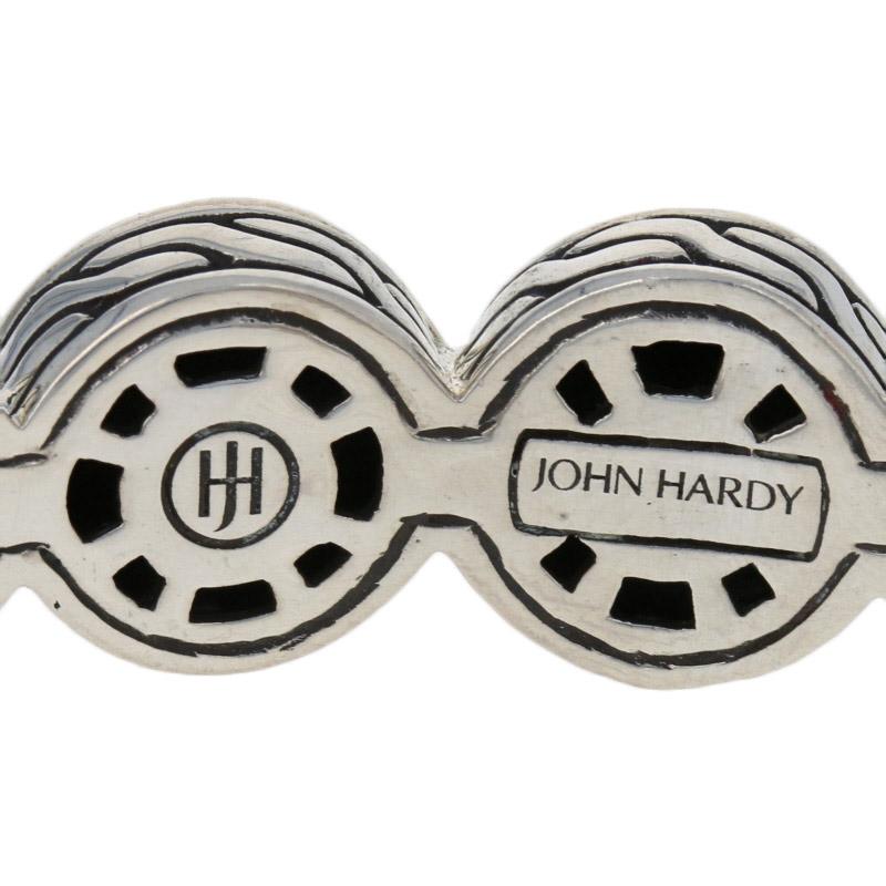 John Hardy Three-Station Dot Flex Cuff Bracelet Sterling 1/3 18 Karat Gold 1