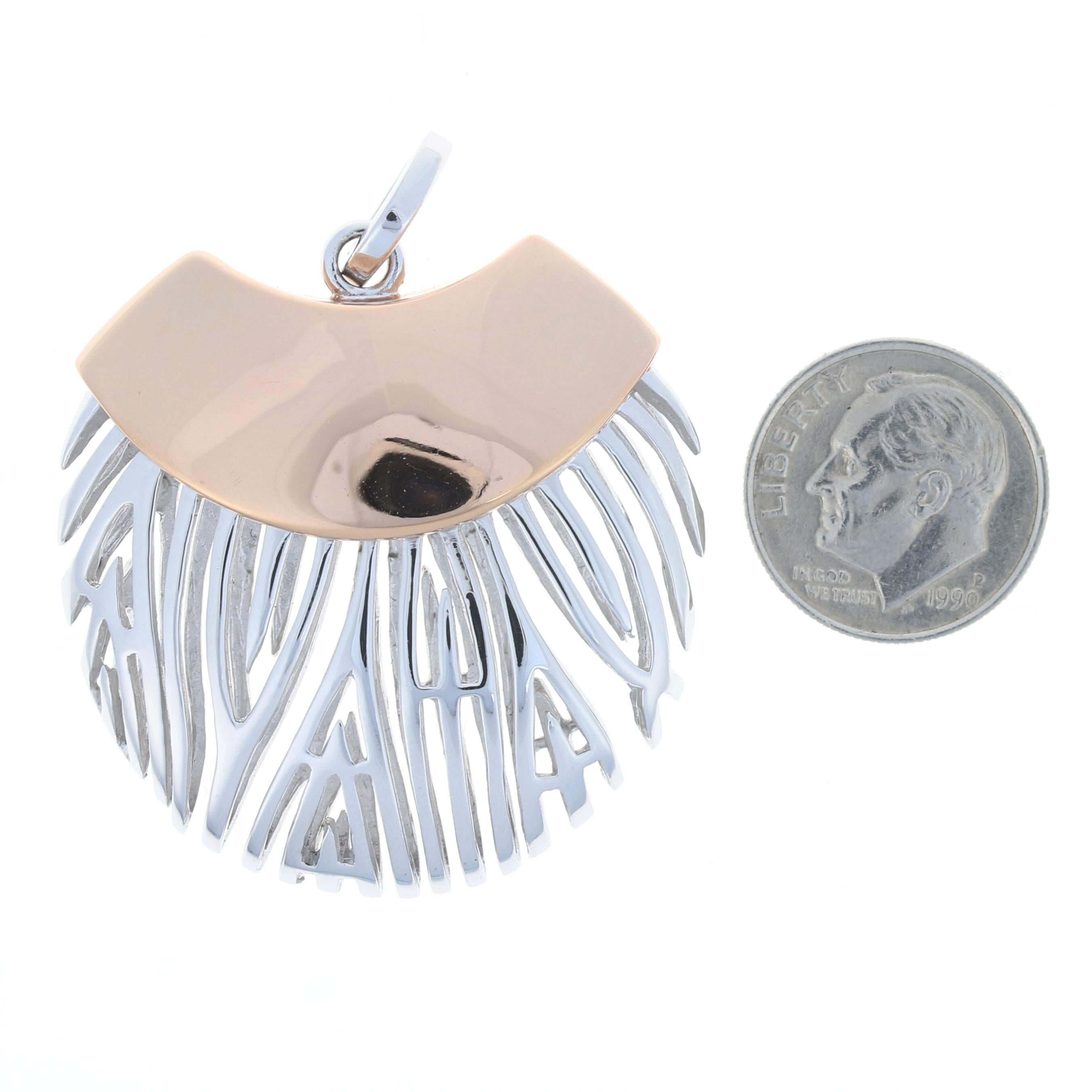 New Jorge Revilla Pendant, Sterling Silver Gold Plated Contemporary Circle In New Condition For Sale In Greensboro, NC