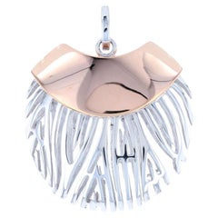 New Jorge Revilla Pendant, Sterling Silver Gold Plated Contemporary Circle