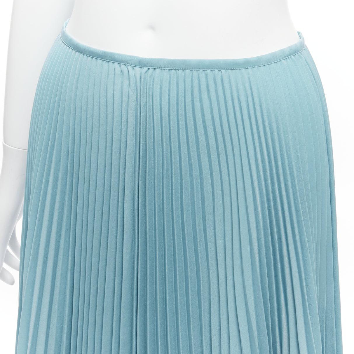 new JOSEPH Abbot blue accordion pleats center seam round table skirt FR34 XS For Sale 2