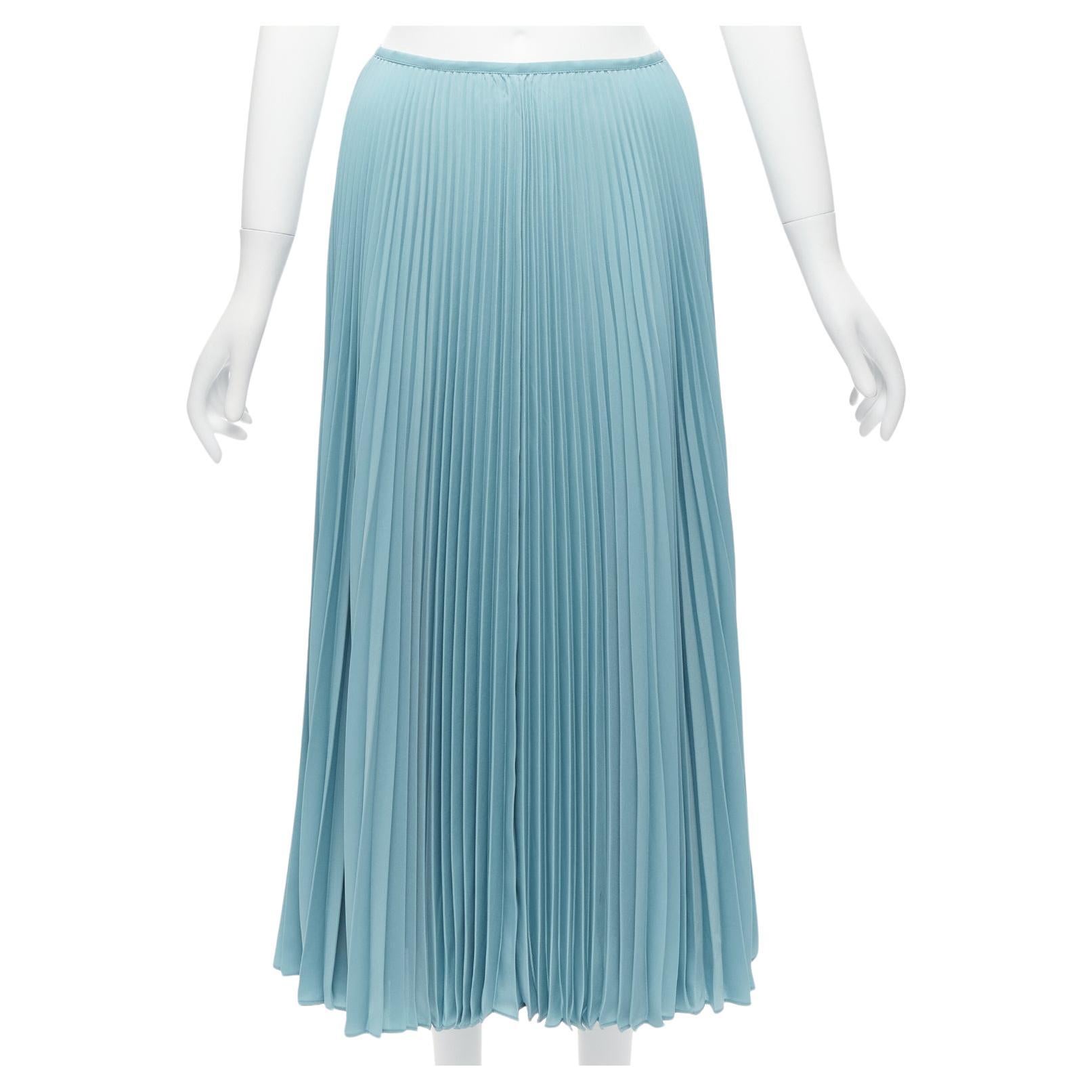 new JOSEPH Abbot blue accordion pleats center seam round table skirt FR34 XS For Sale