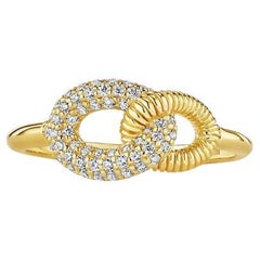 NEU / Judith Ripka / Eternity Gliederring aus massivem 18K Gold und Diamanten