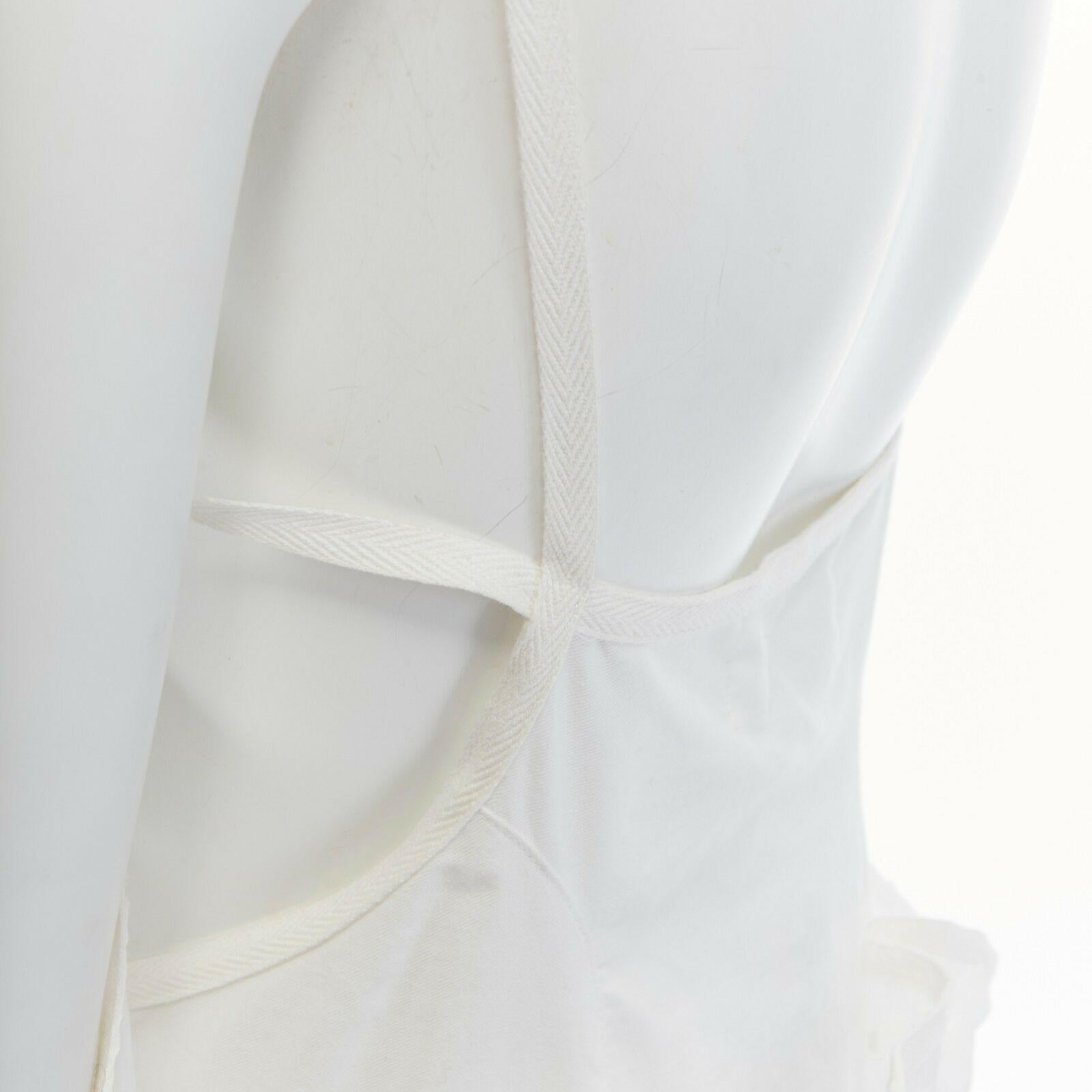 new JUNYA WATANABE 2011 white embroidery anglais open draped front vest dress S 4