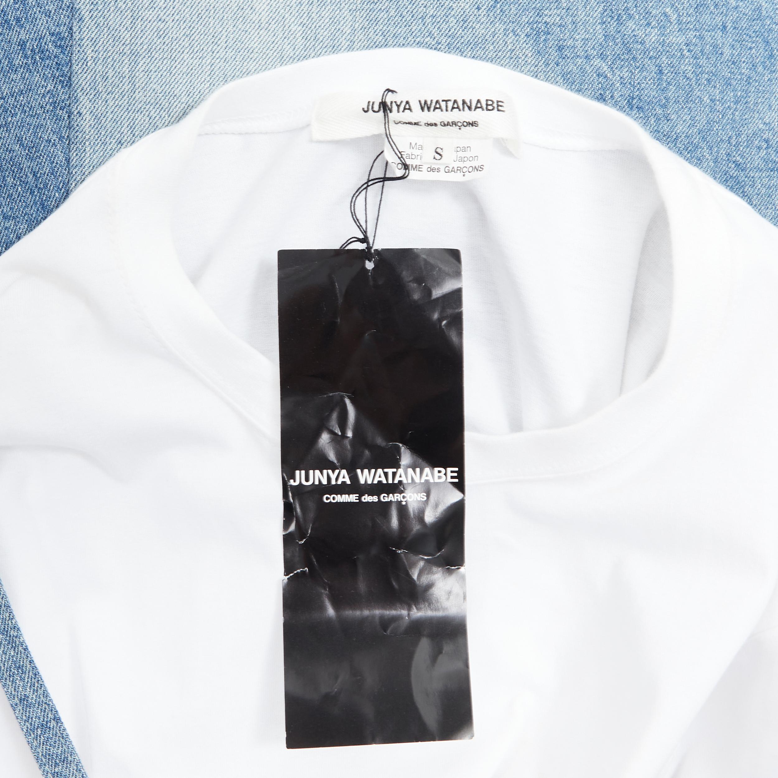 new JUNYA WATANABE 2019 Runway blue denim deconstructed dress layered top S 5