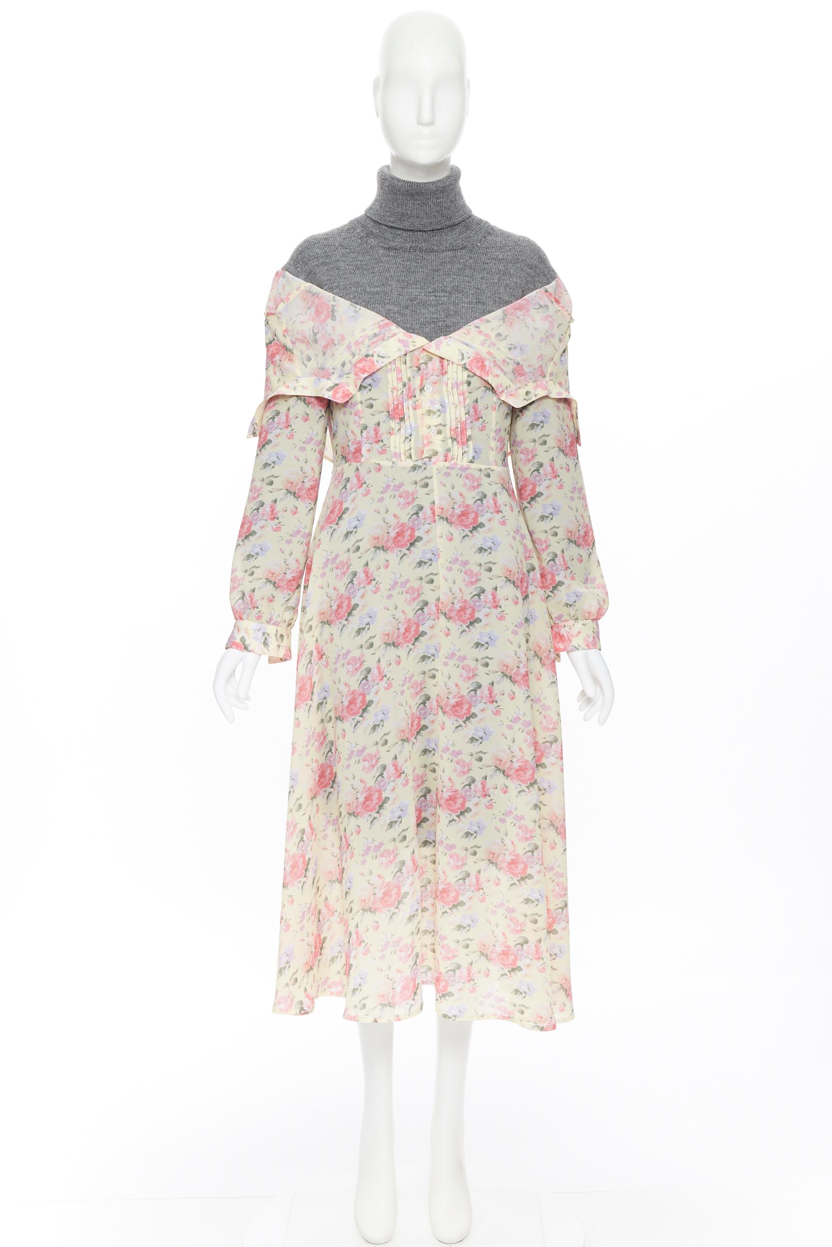 希少 極美品 Junya Watanabe CDG ジャガード♡ノーカラーコート 季節の