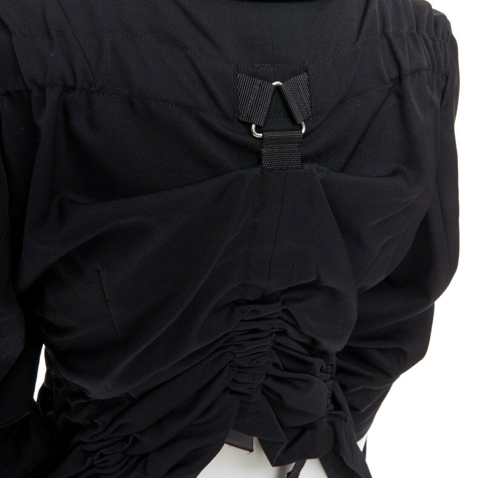 new JUNYA WATANABE SS03 Parachute black harness buckle strapped blazer jacket M 3