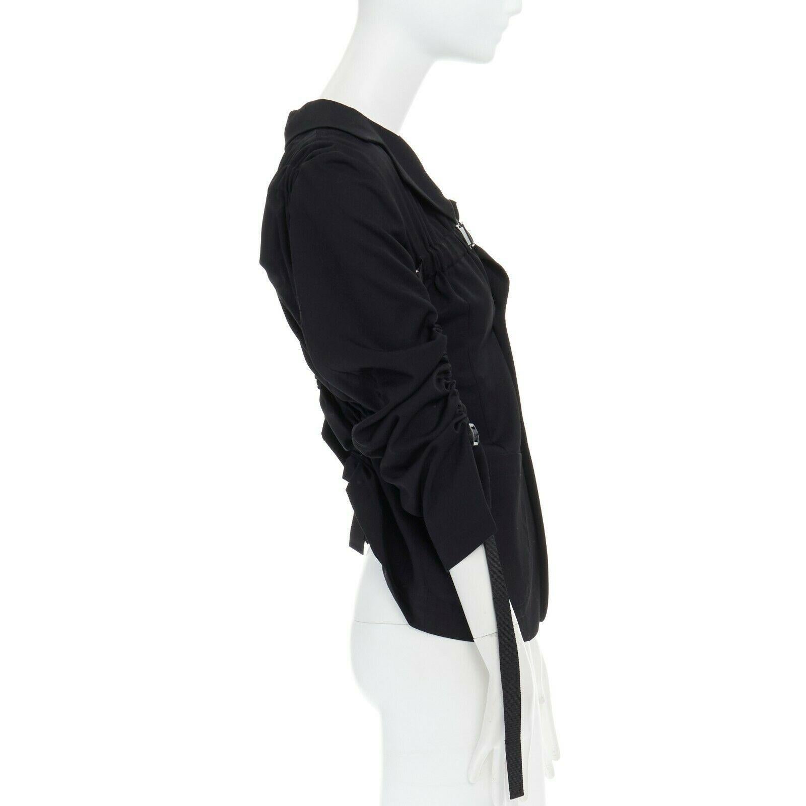 Black new JUNYA WATANABE SS03 Parachute black harness buckle strapped blazer jacket M