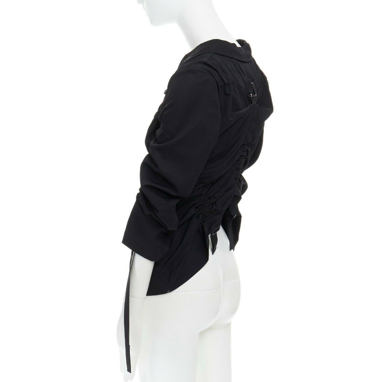 new JUNYA WATANABE SS03 Parachute black harness buckle strapped blazer jacket M In Good Condition In Hong Kong, NT