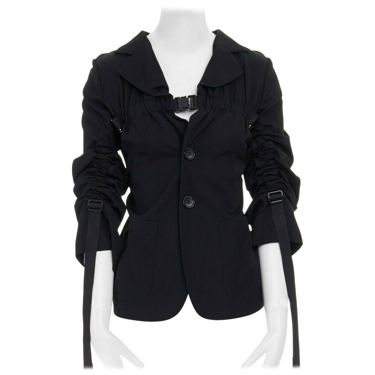 new JUNYA WATANABE SS03 Parachute black harness buckle strapped blazer jacket M