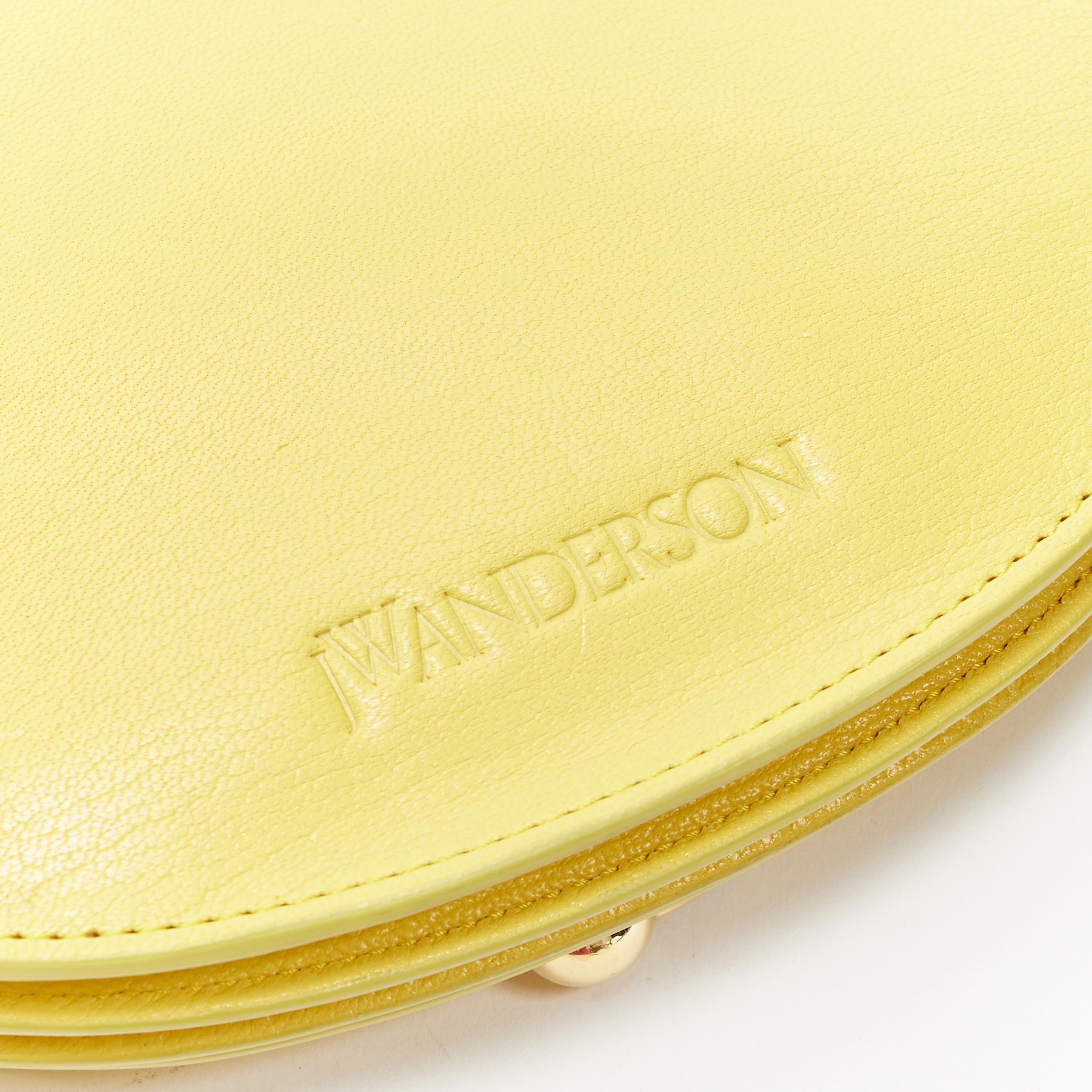 new JW ANDERSON Latch yellow gold Pierce hoop saddle crossbody bag For Sale 2