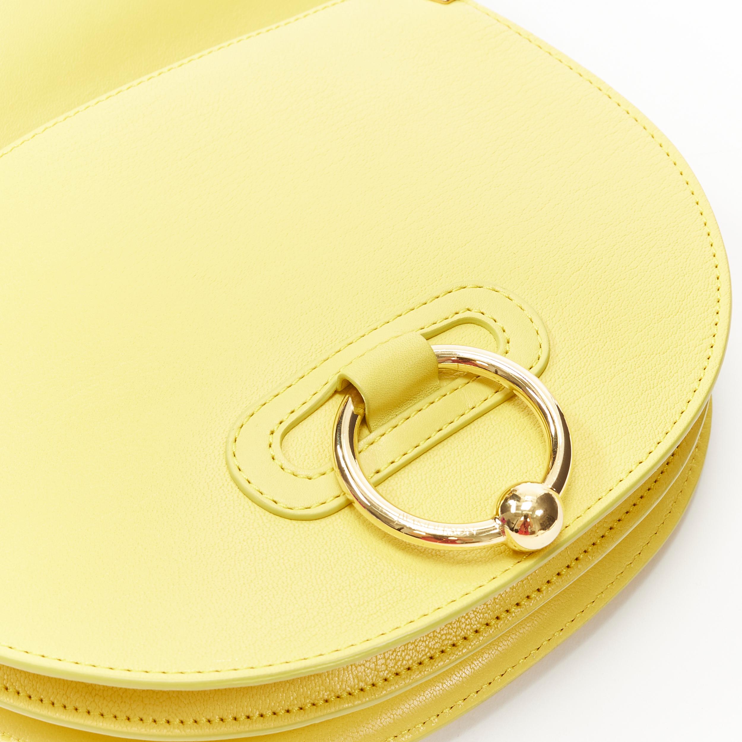 new JW ANDERSON Latch yellow gold Pierce hoop saddle crossbody bag For Sale 1