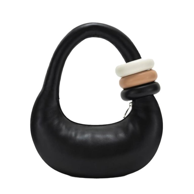 New JW PEI Black Abacus Vegan Leather Shoulder Bag For Sale at 1stDibs