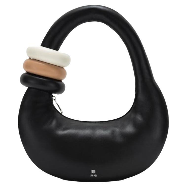 New JW PEI Black Abacus Vegan Leather Shoulder Bag For Sale at 1stDibs