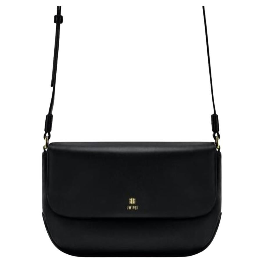 New JW PEI Black Debby Flap Vegan Leather Crossbody Bag For Sale at 1stDibs