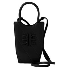 New JW PEI Black FEI Twill Phone Vegan Leather Crossbody Bag