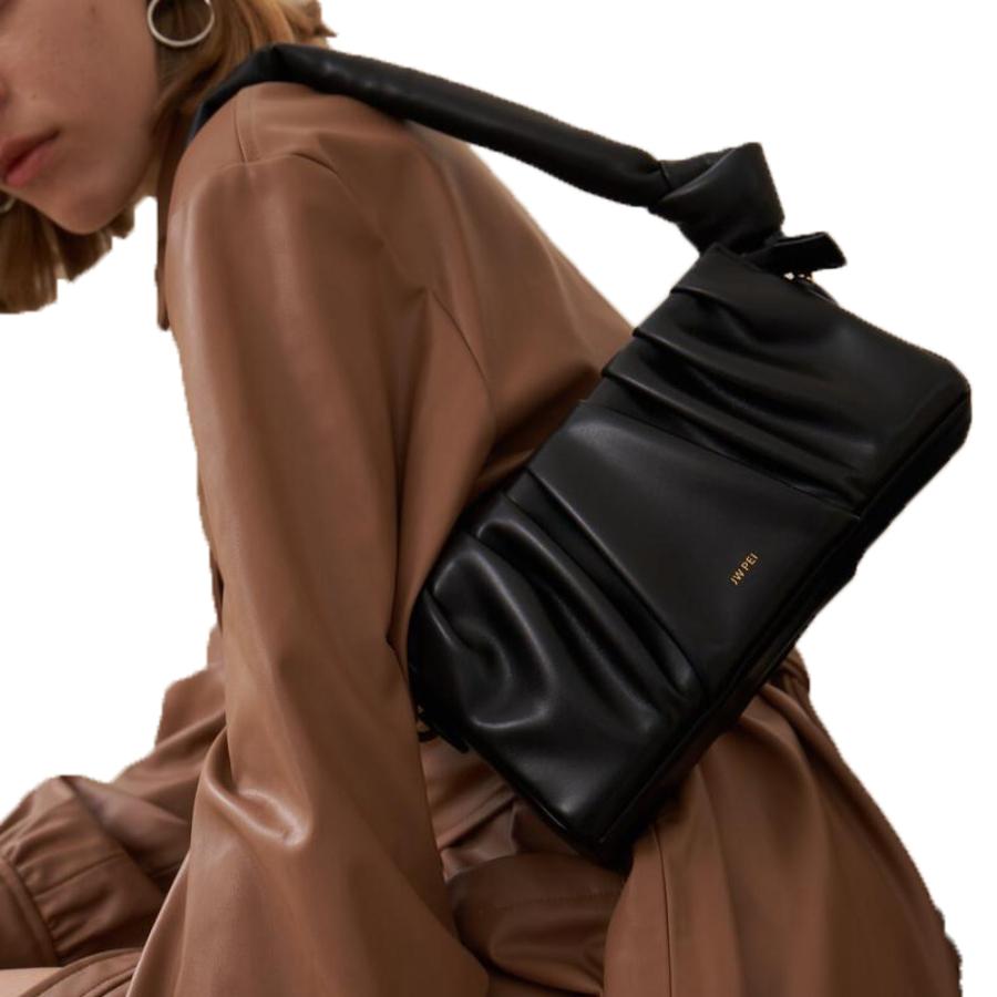 New JW PEI Black Mila Vegan Leather Shoulder Bag 1
