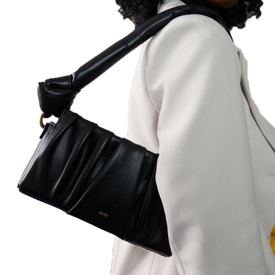 New JW PEI Black Mila Vegan Leather Shoulder Bag 2