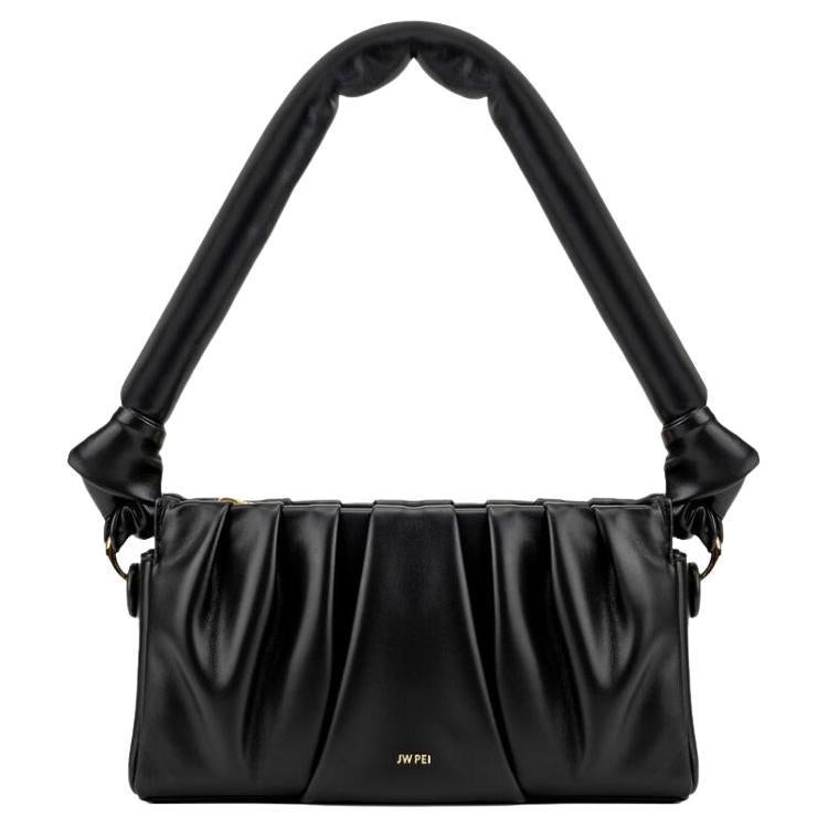 New JW PEI Black Mila Vegan Leather Shoulder Bag