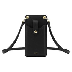 New JW PEI Black Quinn Phone Grained Vegan Leather Crossbody Bag