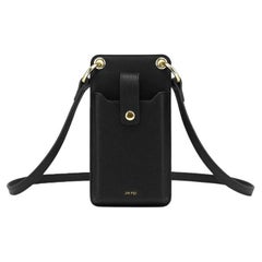 Neu JW PEI Schwarze Quinn Phone Grained Vegan Leder Umhängetasche