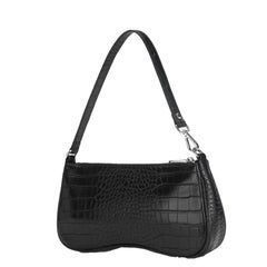 New JW PEI Black Women's Eva Crocodile Pattern Vegan Leather Shoulder Bag