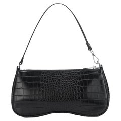 New JW PEI Black Women's Eva Crocodile Pattern Vegan Leather Shoulder Bag