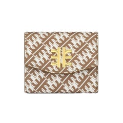 New JW PEI Brown FEI Monogram Trifold Wallet