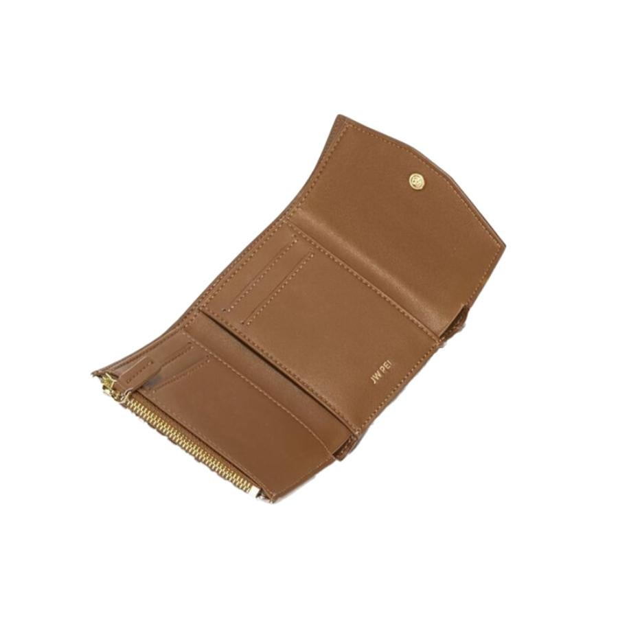 New JW PEI Brown FEI Monogram Trifold Wallet In New Condition For Sale In San Marcos, CA