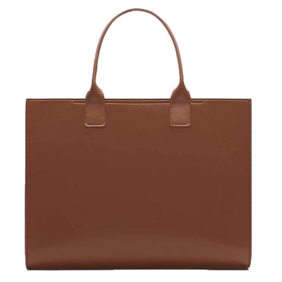 Women's New JW PEI Brown Gia Medium Vegan Leather Tote Bag For Sale