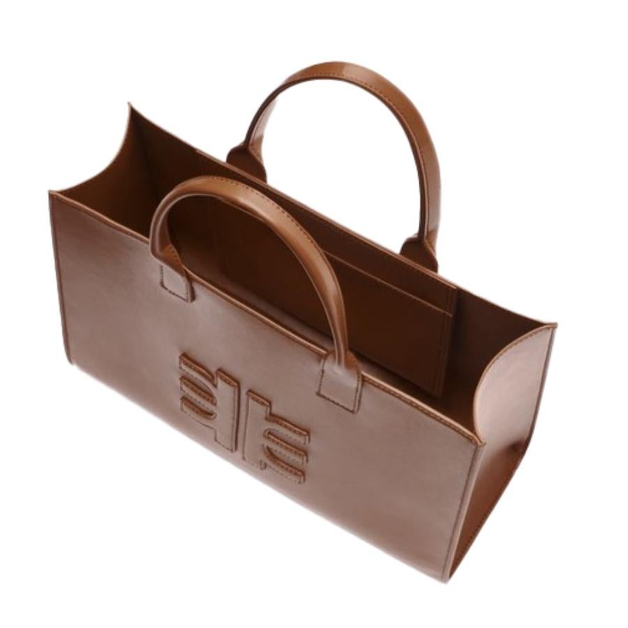 New JW PEI Brown Gia Medium Vegan Leather Tote Bag For Sale 1