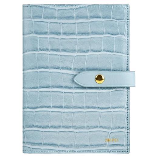 New JW PEI Ice Blue Quinn Passport Crocodile Pattern Vegan Passport Holder