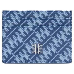 New JW PEI Navy Blue FEI Monogram Card Holder Wallet
