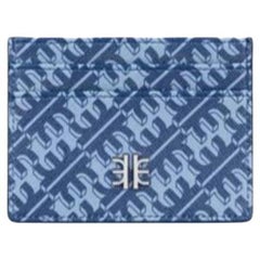 New JW PEI Navy Blue FEI Monogram Card Holder Wallet