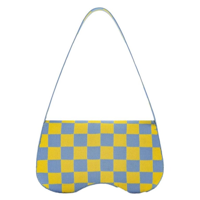 New JW PEI Yellow Multicolor Becci Knitted Recycled Polyester Shoulder