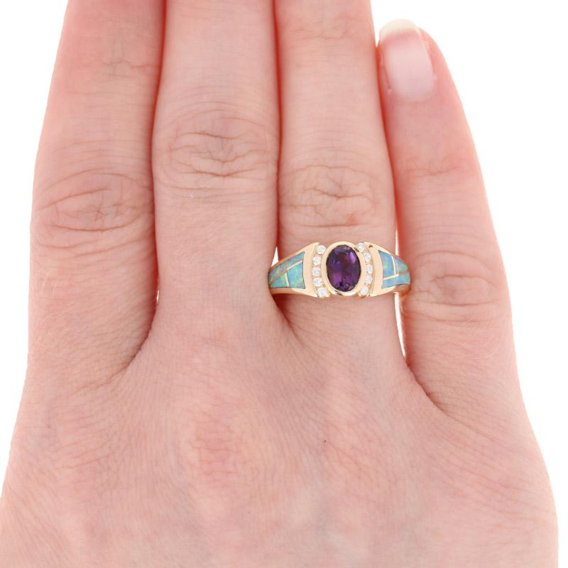 amethyst and opal rings