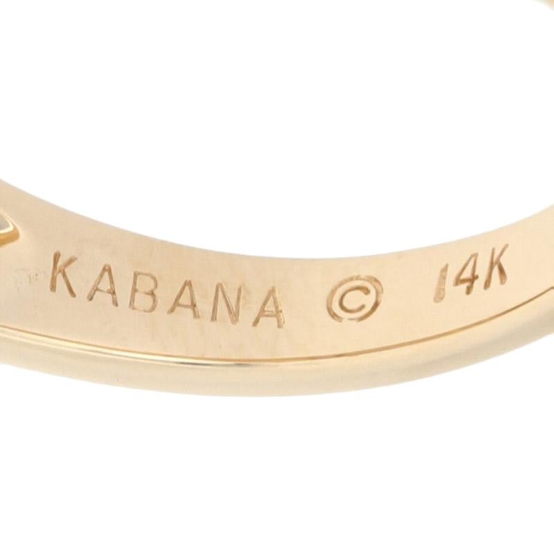 Kabana Opal and Diamond Ring, 14 Karat Gold Round Cut .18 Carat 1