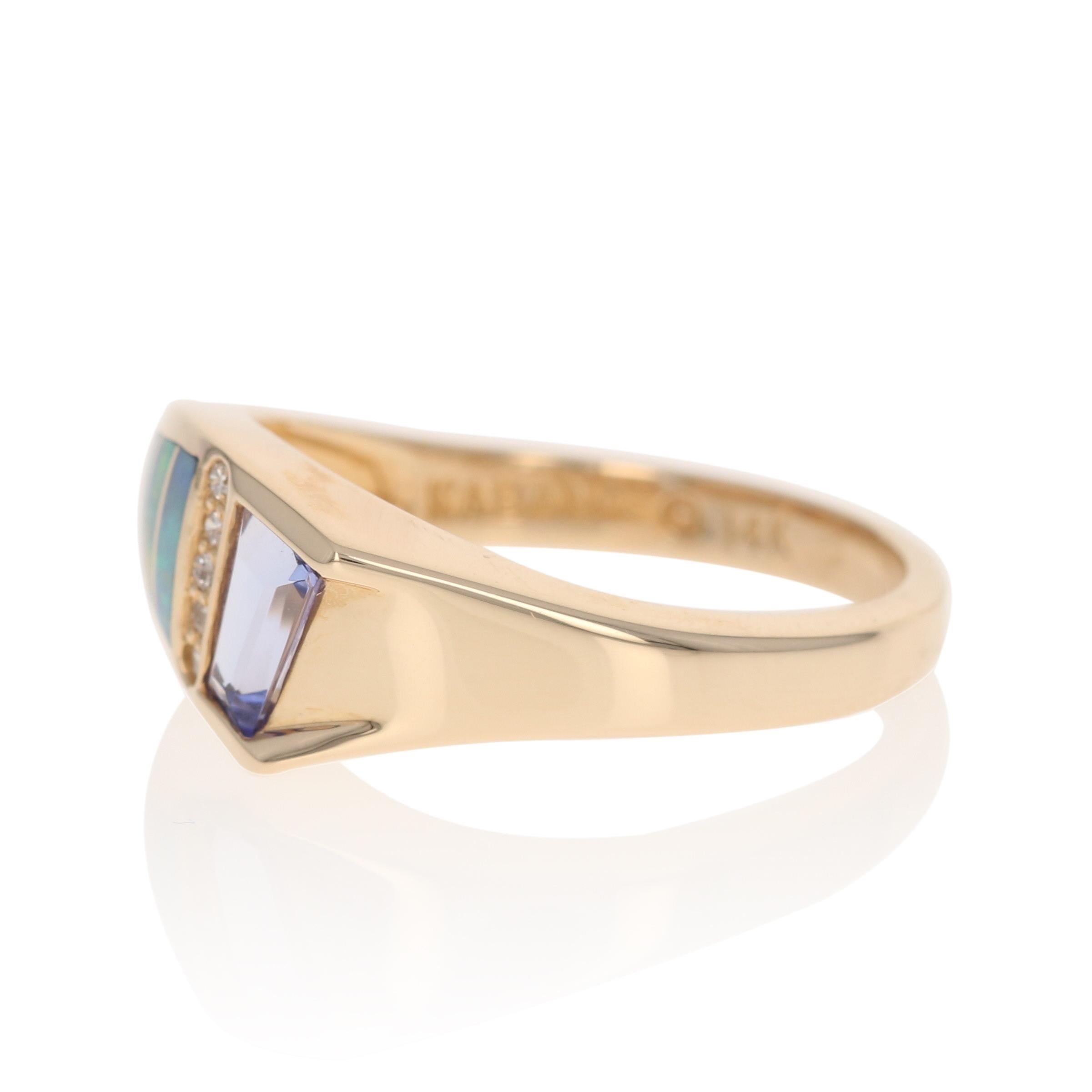 kabana tanzanite opal ring