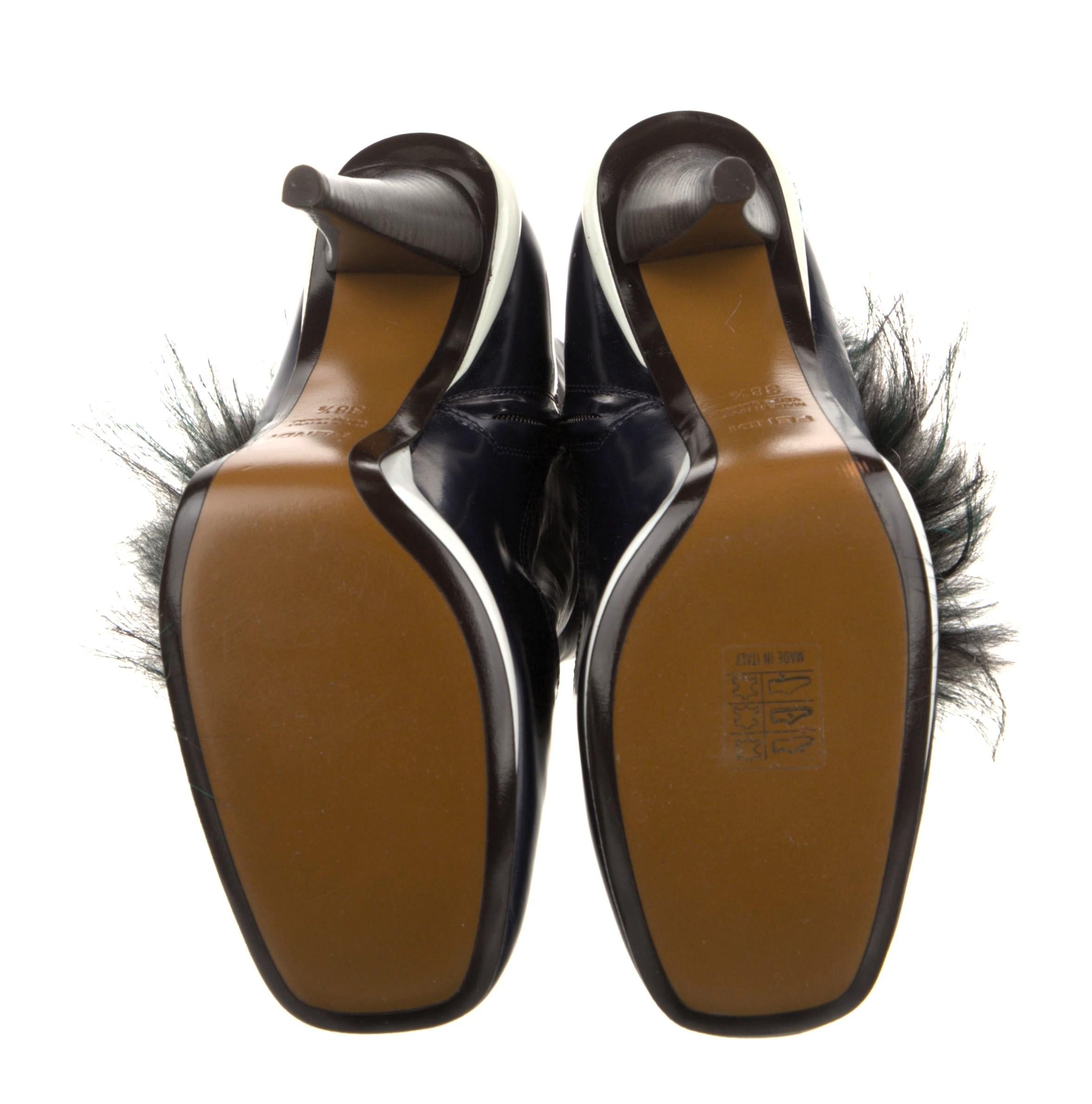 Nuevos botines de piel de monstruo de la colección de otoño 2012 de Karl Lagerfeld para Fendi Talla 38 en venta 4