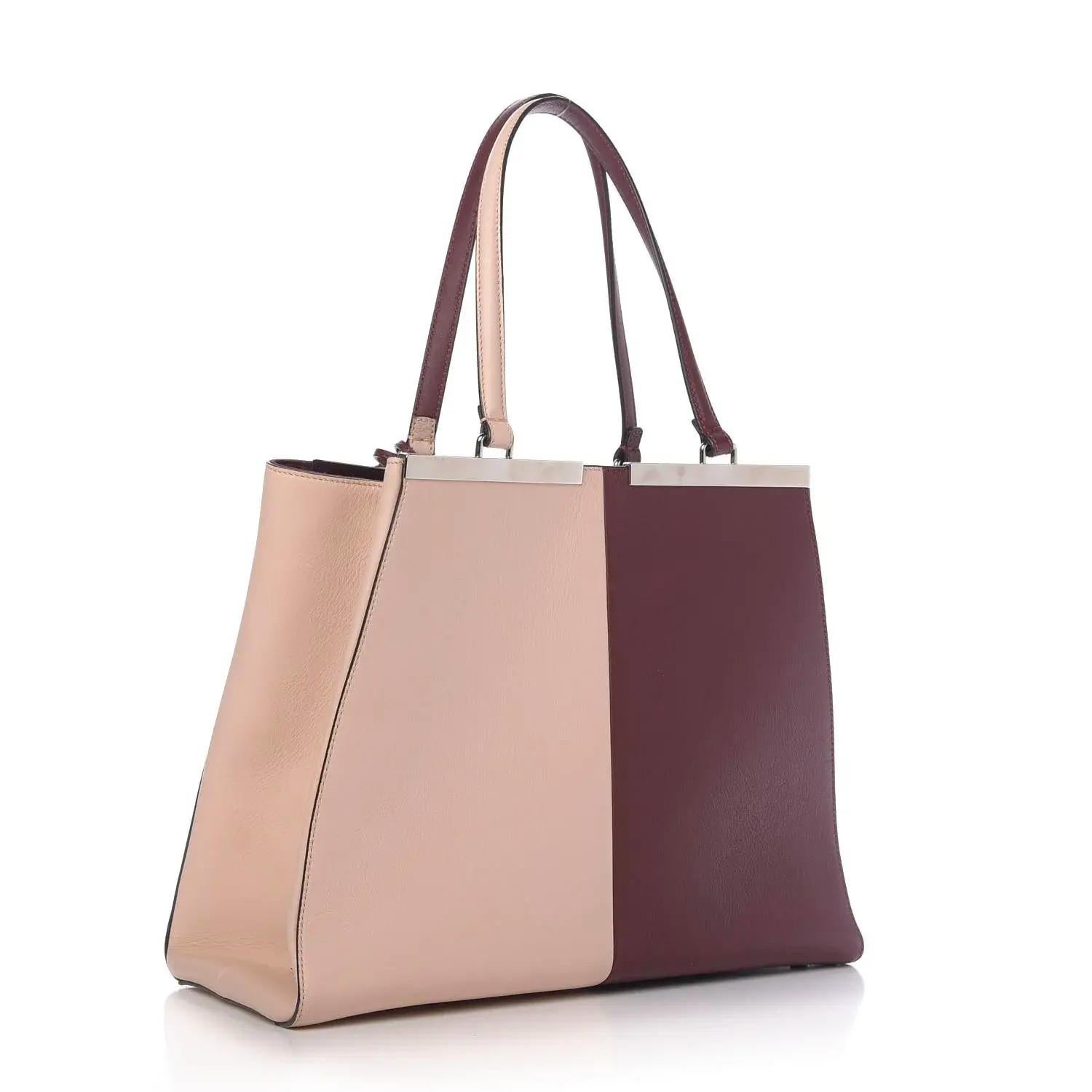 New Karl Lagerfeld's 2014 Fendi Vitello Circuit Inlay Large Leather 3Jours Bag en venta 8