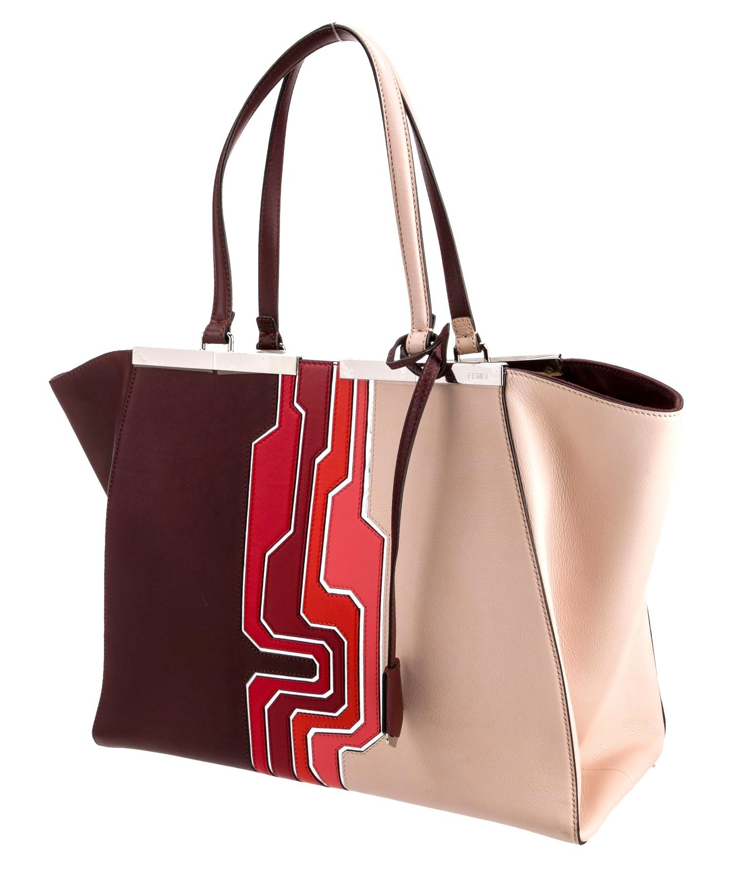 New Karl Lagerfeld's 2014 Fendi Vitello Circuit Inlay Large Leather 3Jours Bag en Nuevo estado para la venta en Ashburn, VA