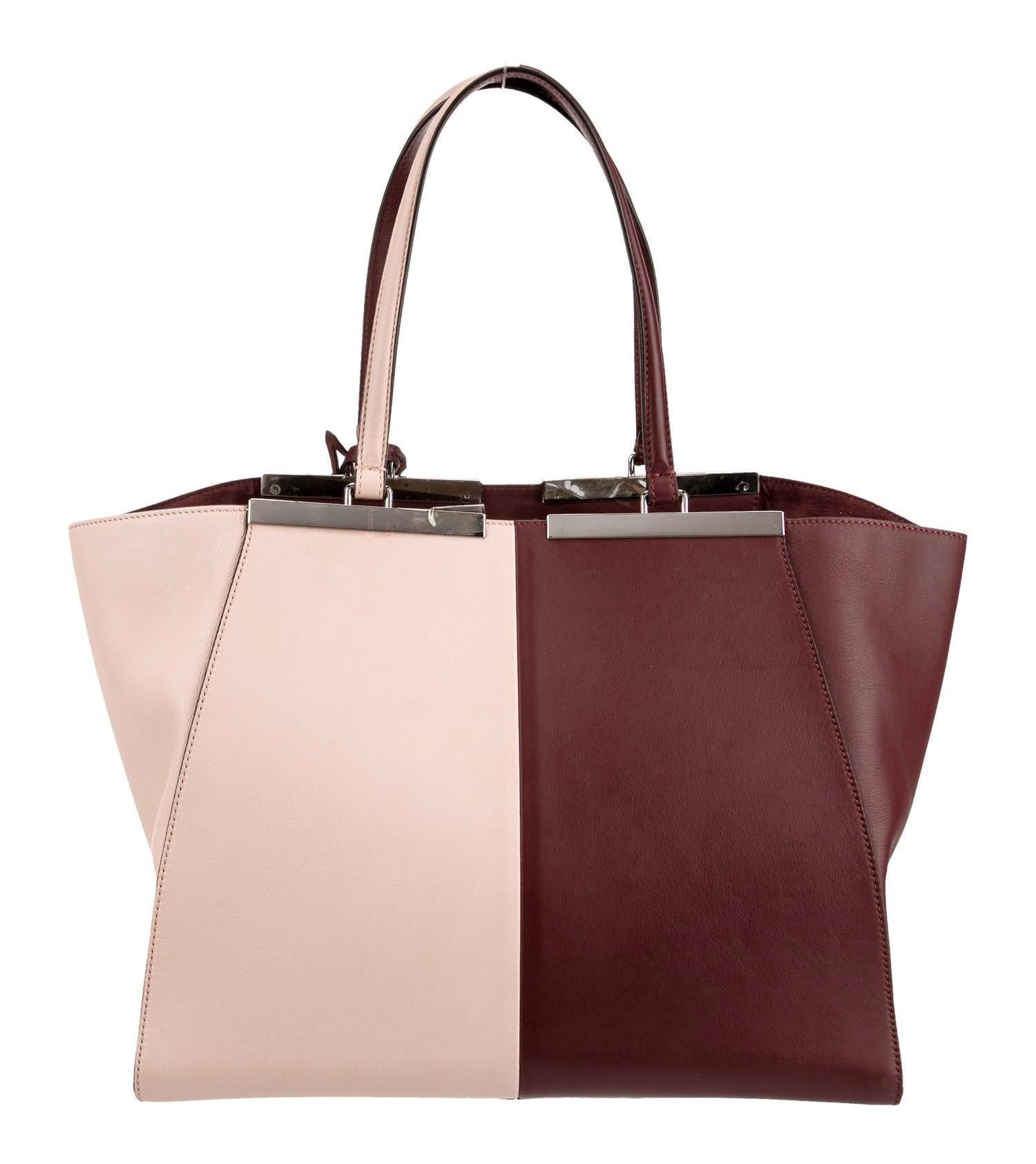 De las mujeres New Karl Lagerfeld's 2014 Fendi Vitello Circuit Inlay Large Leather 3Jours Bag en venta