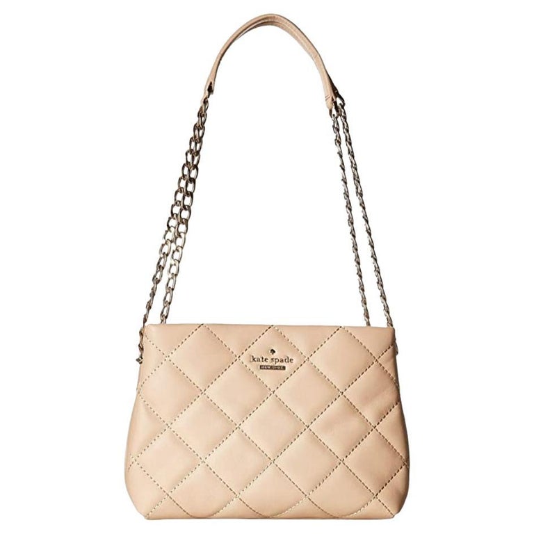 NEW Kate Spade Beige Cashew Emerson Place Jenia Leather Crossbody