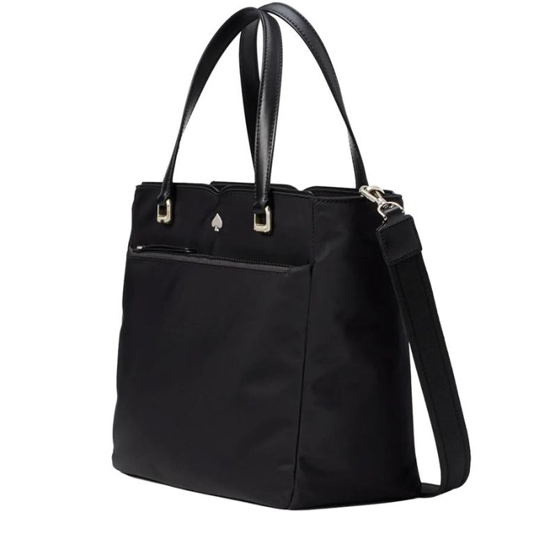 NEW Kate Spade Black Jae Medium Nylon Satchel Crossbody Bag For Sale at