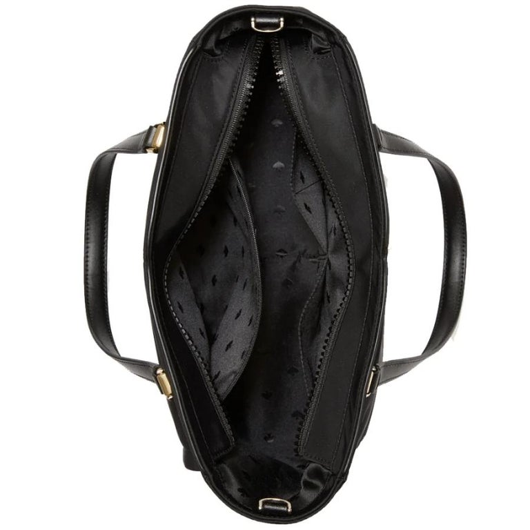 NEW Kate Spade Black Jae Medium Nylon Satchel Crossbody Bag For Sale at