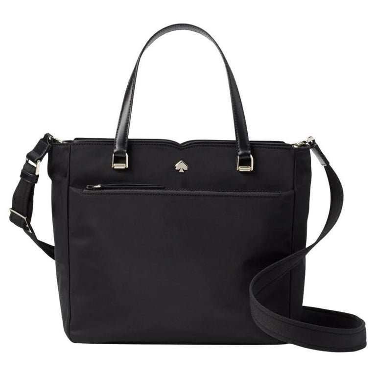 NEW Kate Spade Black Jae Medium Nylon Satchel Crossbody Bag For Sale at ...