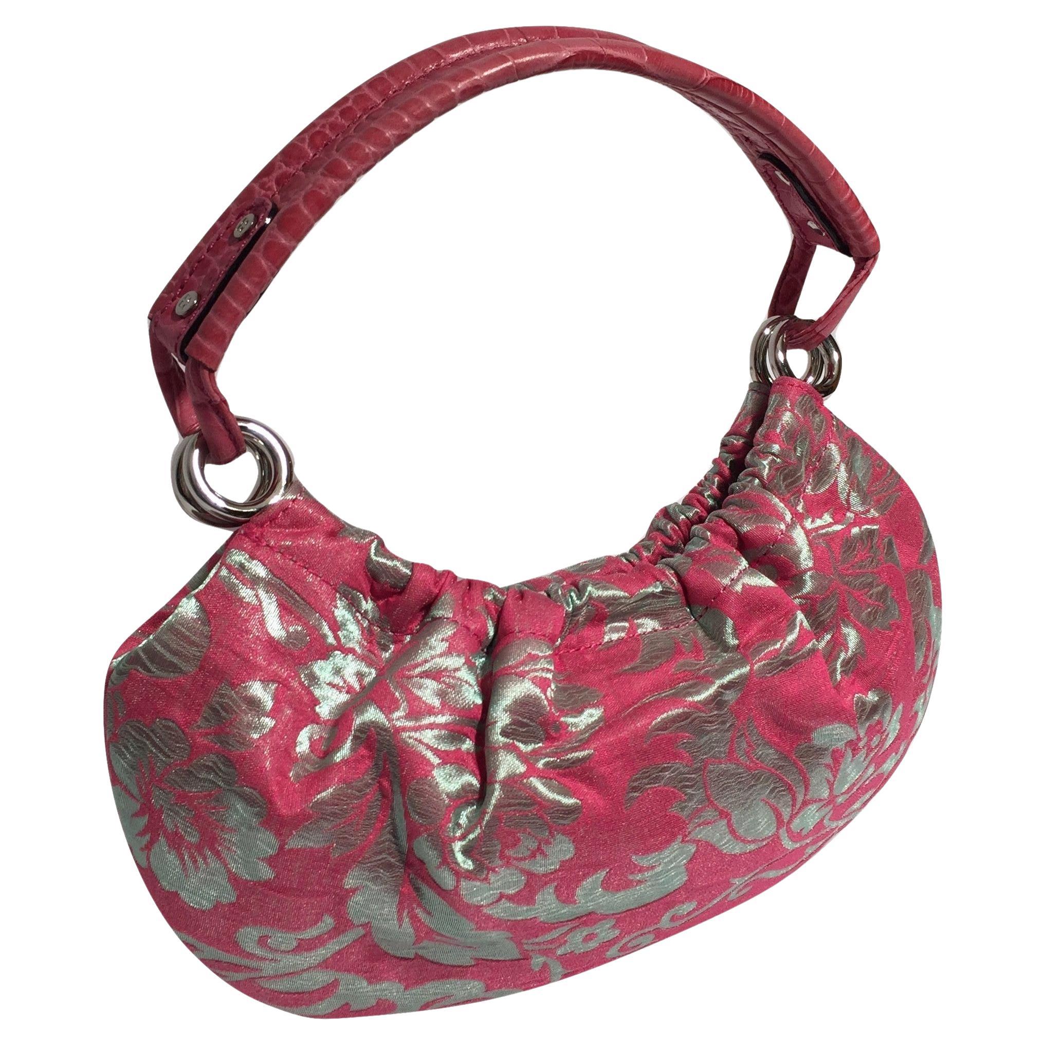 New Kate Spade Her Spring 2005 Pink Brocade Bag With Box