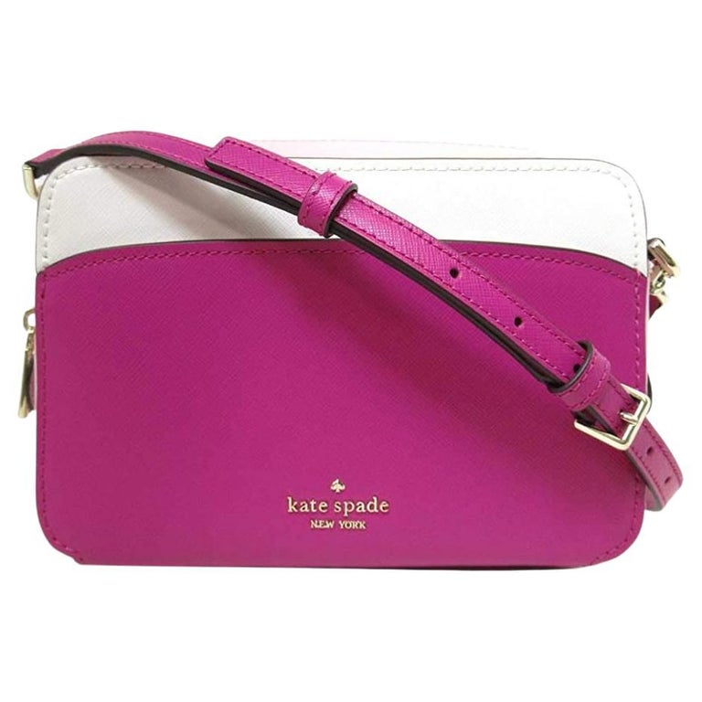 NEW Kate Spade Pink Multi Lauryn Colorblock Leather Camera Crossbody