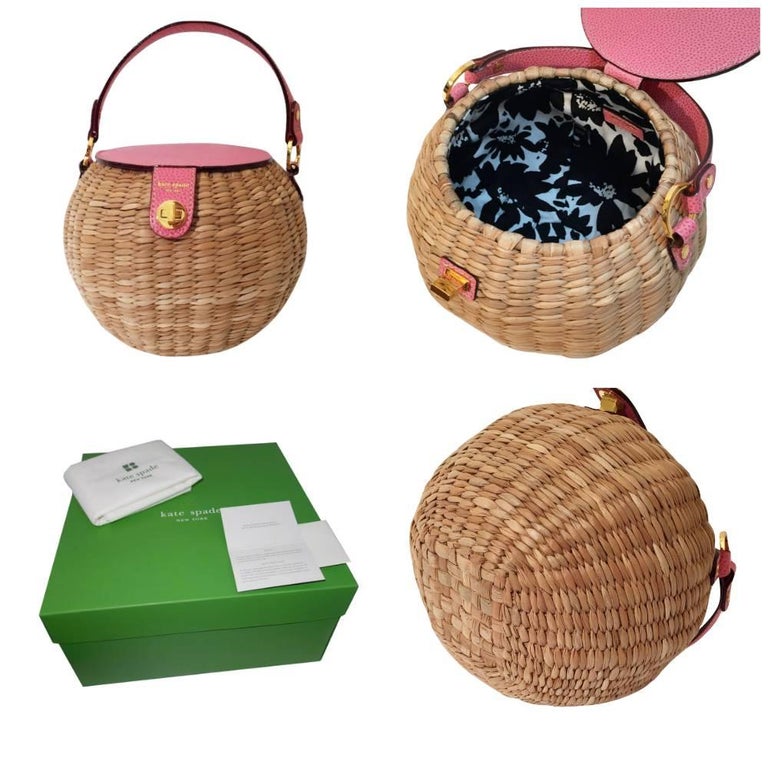 New Spring 2005 Collection Kate Spade Pink Wicker Basket Bag With Box and  Tags at 1stDibs | kate spade basket purse, kate spade pink purse, kate spade  pink bag
